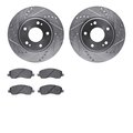 Dynamic Friction Co 7502-72037, Rotors-Drilled and Slotted-Silver with 5000 Advanced Brake Pads, Zinc Coated 7502-72037